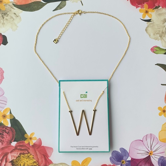 “W” Initial Necklace by Cool and Interesting (CAI) - Picture 2 of 2